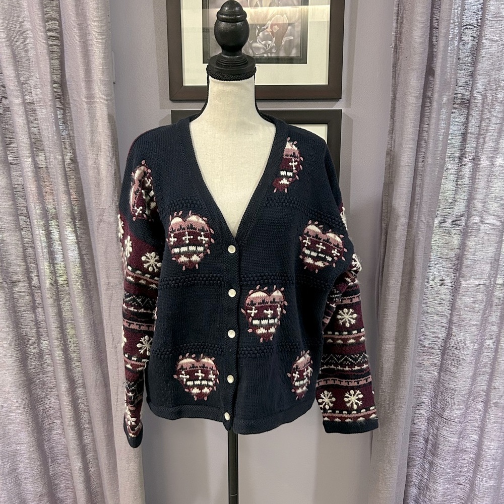 Vintage Christopher & Banks Hand Embroidered Cardigan